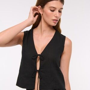 Abercrombie Black Tie Blouse